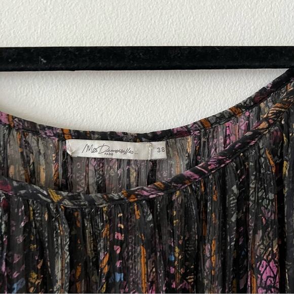 Mes Demoiselles Katarina Crinkle Printed Sheer Blouse - Picture 6 of 8